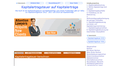 Desktop Screenshot of kapitalertragsteuer.info